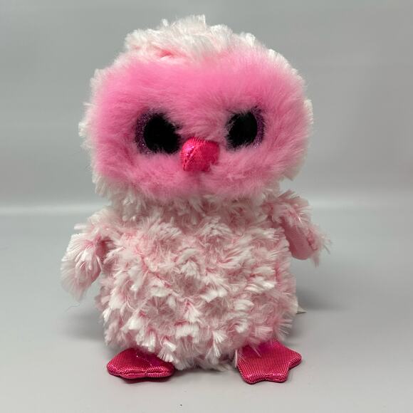 TY Beanie Boos Lot Of 5 Adorable Plush Stuffed Animals With Big Eyes Owl Leopard - Picture 5 of 16